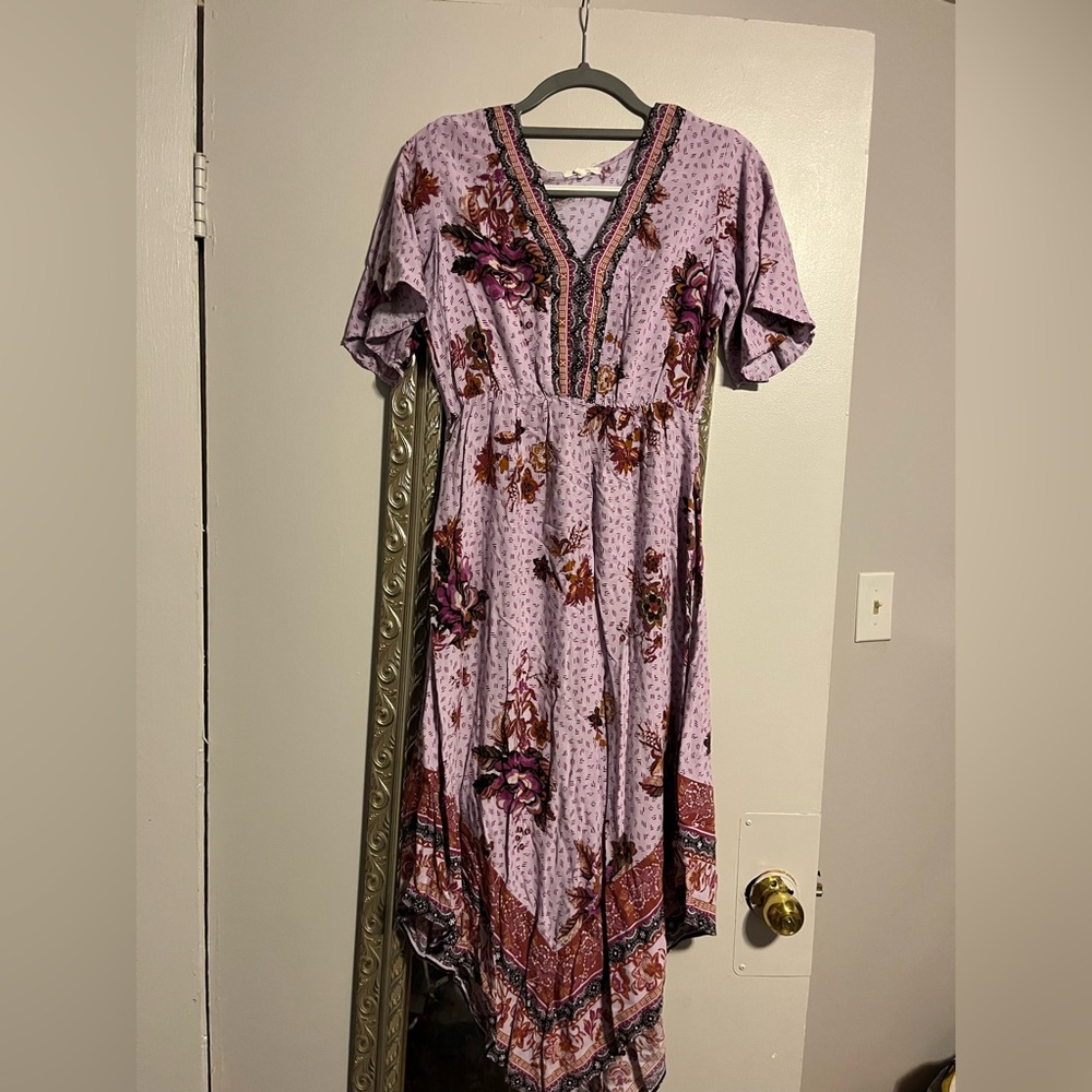 Floral V-Neck Maxi Dress